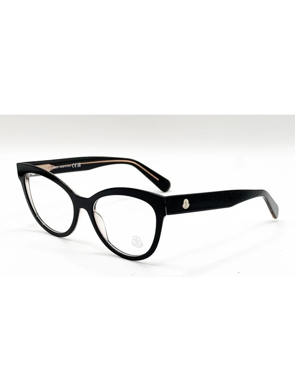 Moncler ML 5142 003 Black Cat Eye Authentic Eyeglass Frames 53-17-140